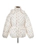 Flat White 100% Polyester Floral White Snow Jacket Size L - photo 1