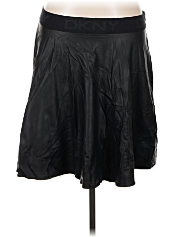 DKNY Faux Leather Skirt (view 1)