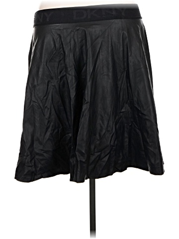 DKNY Faux Leather Skirt (view 2)