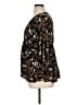 Nostalgia 100% Rayon Black 3/4 Sleeve Blouse Size XL - photo 5