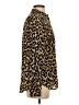 J.Crew 100% Silk Animal Print Brown Long Sleeve Silk Top Size 4 - photo 4