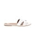 fs/ny 100% Leather White Sandals Size 7 1/2 - photo 1