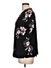 Dana Buchman Floral Black Short Sleeve Blouse Size L - photo 5