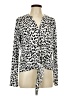 Dana Buchman Animal Print Ivory Long Sleeve Blouse Size L - photo 1