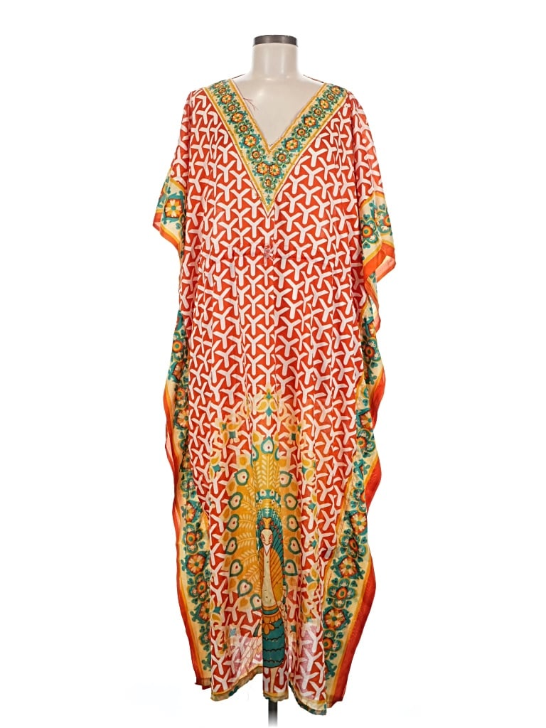 Pre-owned Prettylittlething Casual Dress In Orange