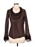 Tory Burch 100% Cotton Brown Long Sleeve Blouse Size 6 - photo 1