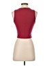 Assorted Brands Burgundy Sleeveless Button-Down Shirt Size S - photo 2