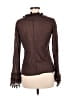 Tory Burch 100% Cotton Brown Long Sleeve Blouse Size 6 - photo 2