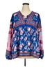 Unbranded Blue Long Sleeve Blouse Size 5X - photo 1