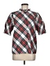 J.Crew Argyle Red Short Sleeve Blouse Size M - photo 1