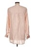 Sigrid Olsen 100% Linen Solid Pink Tan Long Sleeve Button-Down Shirt Size L - photo 2
