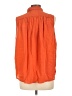 Maeve Orange Sleeveless Button-Down Shirt Size L - photo 2