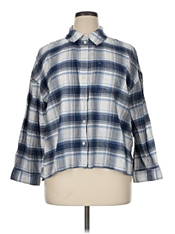Madewell 3/4 Sleeve Button-Down Shirt (view 1)