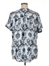 Cj Banks Paisley Silver Short Sleeve Blouse Size 1X - photo 2