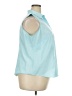 Talbots 100% Cotton Blue Sleeveless Button-Down Shirt Size 18 Petite - photo 4