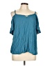 Torrid Teal Short Sleeve Blouse Size Lg Plus (0) - photo 1