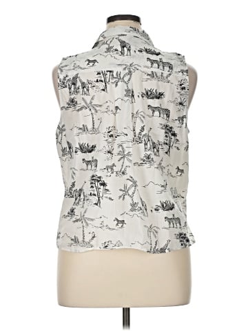 MICHAEL Michael Kors Sleeveless Button-Down Shirt (view 2)