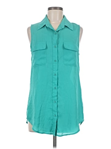 Gianni Bini Sleeveless Button-Down Shirt (view 1)