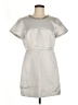 J.Crew Collection 100% Polyester Solid Silver Casual Dress Size 8 - photo 1