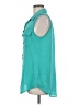 Gianni Bini Teal Sleeveless Button-Down Shirt Size M - photo 5