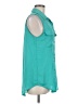 Gianni Bini Teal Sleeveless Button-Down Shirt Size M - photo 4