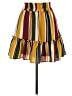 Entro 100% Polyester Stripes Yellow Casual Skirt Size M - photo 2