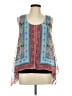 AB Studio 100% Polyester Blue Sleeveless Blouse Size L - photo 1
