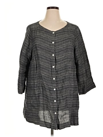 Eileen Fisher 3/4 Sleeve Button-Down Shirt (view 1)