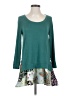 Little Yellow Button Teal 3/4 Sleeve Top Size S - photo 1