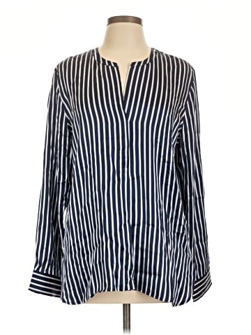 Rails Long Sleeve Silk Top (view 1)