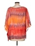 Forever 21 Tie-dye Orange 3/4 Sleeve Blouse Size L - photo 2
