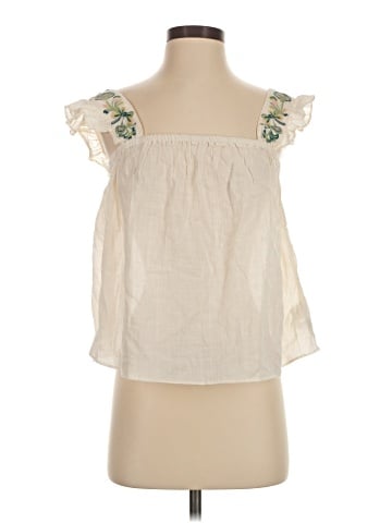 Madewell Embroidered-Strap Swing Top (view 1)