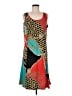 Susan Graver Graphic Teal Casual Dress Size M - photo 1