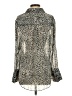 Milly Animal Print Silver Long Sleeve Blouse Size S - photo 2