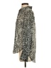 Milly Animal Print Silver Long Sleeve Blouse Size S - photo 5
