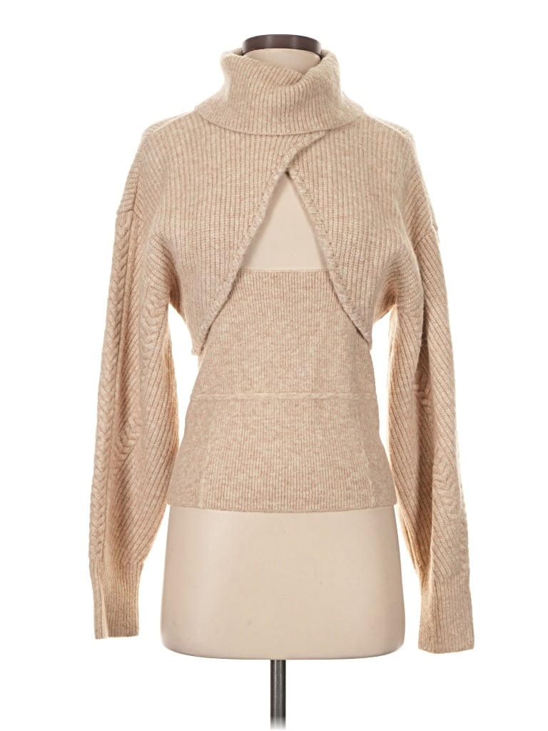 Pre-owned Dh New York Turtleneck Sweater In Tan