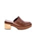 27 EDIT 100% Leather Brown Mule/Clog Size 11 - photo 1
