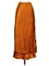 Lee Mathews 100% Silk Orange Silk Skirt Size 00 - photo 1