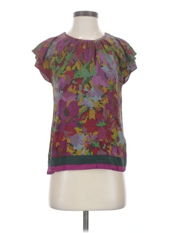 Twelfth Street by Cynthia Vincent Short Sleeve Silk Top (view 1)