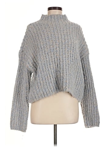Aqua Turtleneck Sweater (view 1)