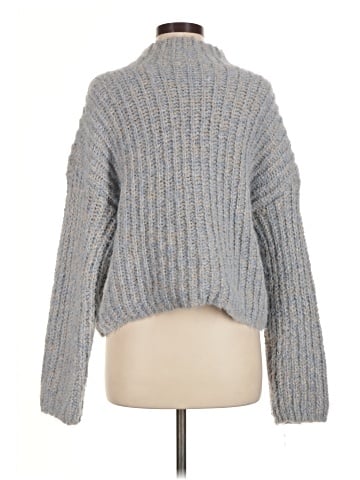 Aqua Turtleneck Sweater (view 2)