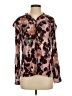Reiss Floral Pink Brown Long Sleeve Blouse Size 0 - photo 1