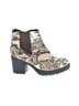 Refresh Animal Print Tan Ankle Boots Size 8 1/2 - photo 1