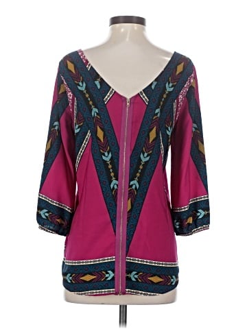 Pink Owl 3/4 Sleeve Blouse (view 2)