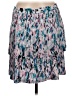 J.Crew 100% Polyester Print Blue Casual Skirt Size 8 - photo 1