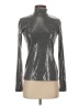 Worth New York Metallic Silver Long Sleeve Top Size 2 - photo 1