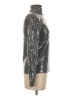 Worth New York Metallic Silver Long Sleeve Top Size 2 - photo 4