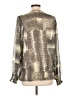 Assorted Brands 100% Polyester Silver Long Sleeve Blouse Size L - photo 2