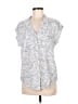 Jachs Girlfriend 100% Rayon Paisley Silver Short Sleeve Blouse Size M - photo 1