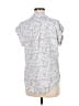 Jachs Girlfriend 100% Rayon Paisley Silver Short Sleeve Blouse Size M - photo 2